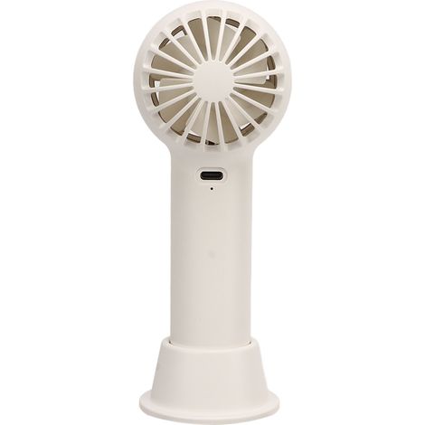 Mini-Taschenventilator mit Kühlplatte, tragbar, wiederaufladbar über USB, ideal für Wimpern-Make-up, Kinder, Frauen, weiß. (1/4)