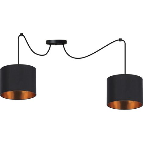 Lampada a sospensione Candellux Candida 2xE27 nero oro (1/2)