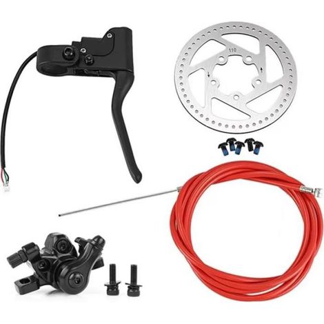 Kit Frein Disque Trottinette - 110 mm - Levier Étrier Câble Disque - Métal Inoxydable - Compatible Xiaomi M365 1S - 4 Pièces (1/5)
