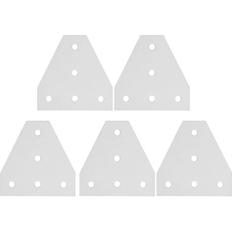 5 Plaques de Liaison Aluminium 5 Trous Robustes Renforcées pour Assemblage Mobilier Industrie Mécanique 4040T (1/5)