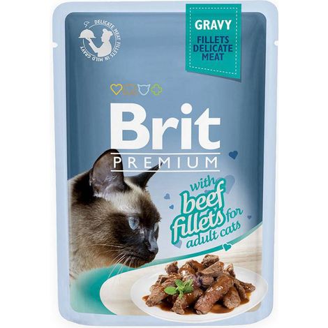 Brit Premium Cat Filetti in salsa 85 g - Manzo 85 g