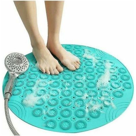 Antidérapant Tapis de salle de bain antidérapant Douche Pad rond Plastique Coussin de massage (1/5)