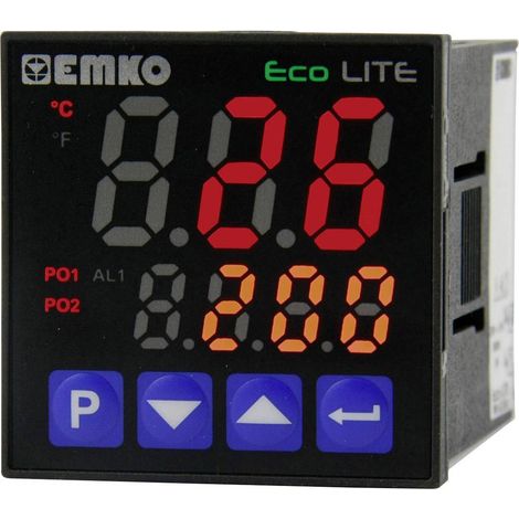 Emko ecoLITE.4.5.2R.0.0 Termostato Pt100, J, K, R, S, T, L -199 fino a +999 °C Relè 5 A (L x L x A) 90 x 48 x 48 mm