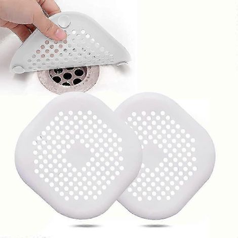 Lot de 2 couvercles de bonde en silicone, passoire d'évier de cuisine avec ventouse, filtre de bonde de baignoire, passoire pour évier de cuisine et de salle de bain. (1/5)