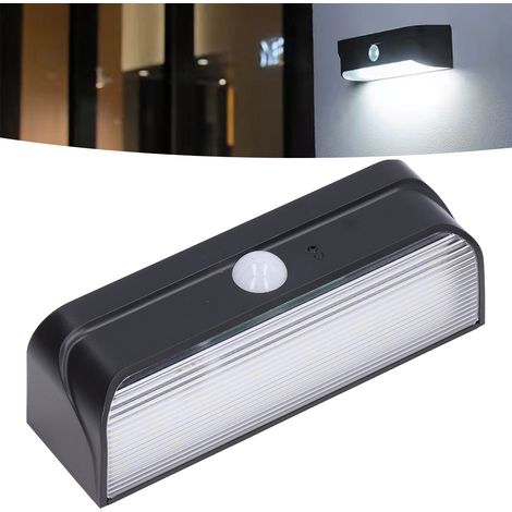 Applique murale solaire à 15 LED, éclairage paysager intelligent à détection de présence humaine pour clôture, étanche, pour jardin et cour. (1/5)