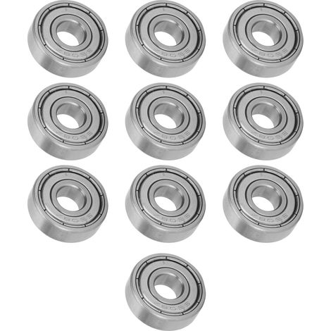 10 roulements à billes en acier inoxydable S608Z 8x22x7mm pour pièces de longboards et patins à roulettes (1/5)