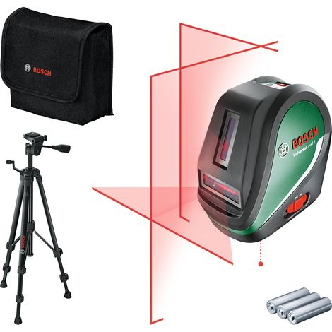 BOSCH DIY UNIVERSALLEVEL 3 SET AA batteries Cross line laser