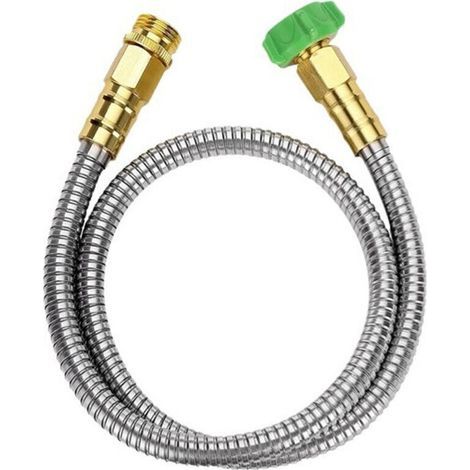 Prolunga per tubo da giardino in acciaio inox da 30 cm, con raccordo flessibile e resistente (1/4)