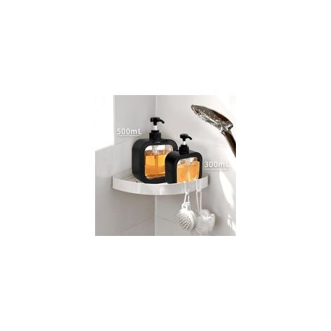 Bouteille distributrice de lotion de voyage, bouteille à pression de grande capacité, détergent à lessive, gel douche, shampoing, bouteille vide de rangement pour salle de bain, 300/500 ml (1/4)