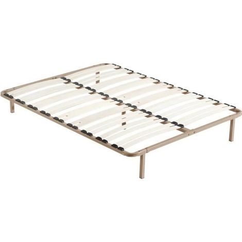 SOMMIER TAUPE A LATTE + PIEDS OFFERTS 90 X 200 cm