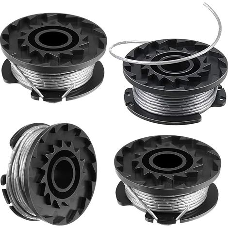 4 Pièces Bobine Rechange Coupe Bordure, Lignes de Bobines de Remplacement, Bobine Nylon Alimentation Automatique, pour tondeuse à gazon Bosch (Φ1,65 mm longueur 4.9 m) (1/5)