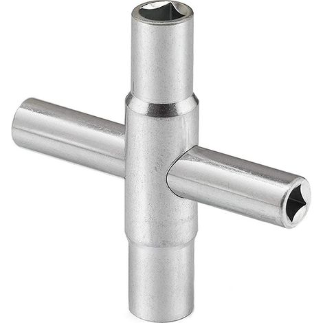 Clé en croix, clé à robinet manuelle, clé pour robinetterie de salle de bain, outil pour robinetterie extérieure