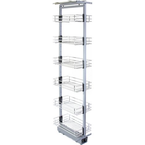 KuKoo Pull Out Soft Close Kitchen Larder – 46cm D x 170-195cm H