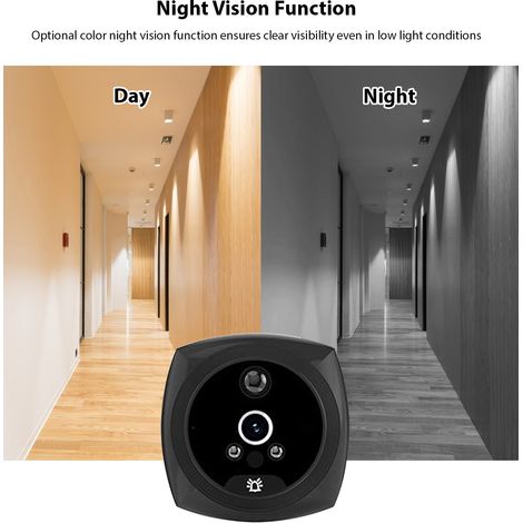 Decdeal 4,5-Zoll-Gucklochkamera-Türklingel für Wohnungstür, 2 MP LCD-Digital-Viewer, 135-Grad-Menschenkörpererkennung, Farb-Infrarot-1080P-Monitor, eingebauter 3800-mAh-Akku, intelligente Sicherheit
