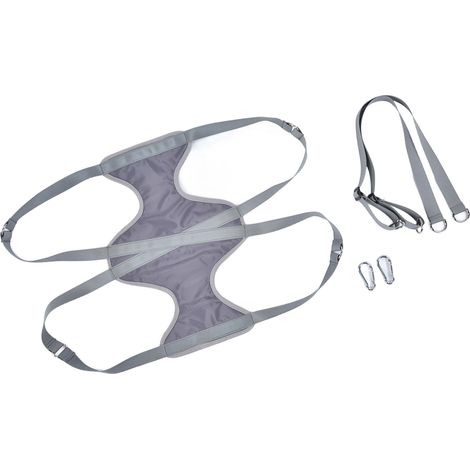 Lit de toilettage suspendu gris taille M pour chat et petit chien, hamac coupe-ongles animaux (1/5)