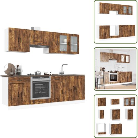 Ensemble d'armoires de cuisine 8 pcs Kalmar bois d'ingénierie - Ensemble D'armoires De Cuisine - Ensemble D'armoires De Cuisine - Ensemble D'armoires - Armoire De Cuisine (1/5)