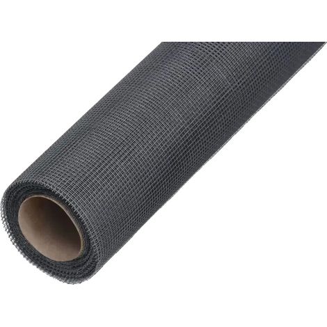 Malla de protección contra insectos, fibra de vidrio duradera, tamaño de rollo personalizable, color gris. (1/2)