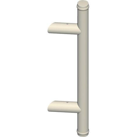 Poignée porte battante aluminium DIVA XXI diamètre 35 entraxe 300mm, incliné 50° hauteur 500mm,noir RAL 9005 percée - LA CROISÉE DS