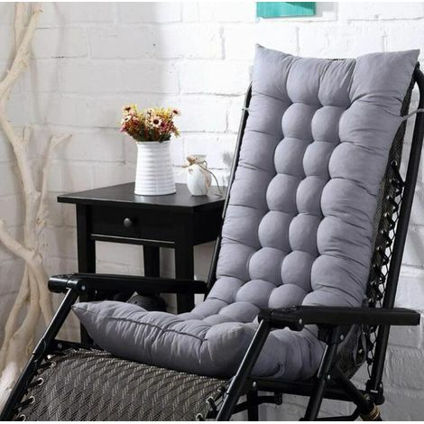 Coussin de chaise à dossier haut épaissi coussin de siège de chaise de jardin coussin de chaise longue de patio extérieur 3D Rectangle forme maison bureau jardin