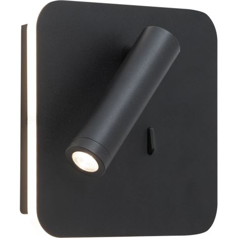 My Way - Applique Led 9W Orientable, Lumière 3000K, Finition Noire, Design Moderne En Aluminium, Idéale Pour Lire - Groupe Rossini (1/5)