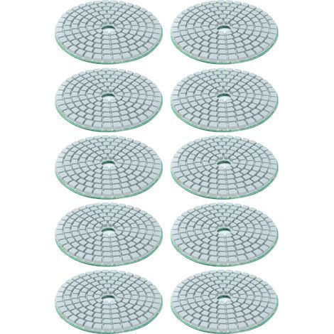 Tampon de polissage humide diamant 3 pouces, 10 pièces, disques de meulage souples, accessoires de polissage pour granit marbre 1000 grains (1/5)