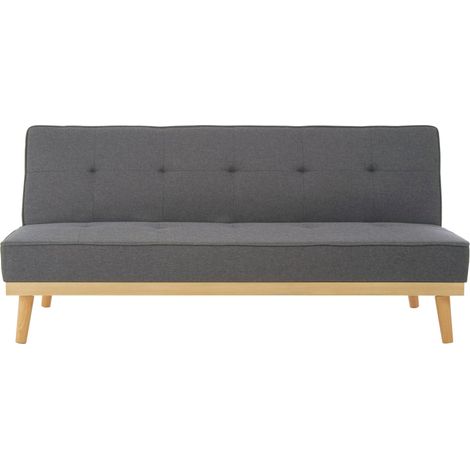 Interiors by Premier 3 Seat Grey Sofa Bed, Comfy Padded Velvet Seat, Built to Last Bedroom Sofa, Easy to Clean Lounge Sofa (1/5)