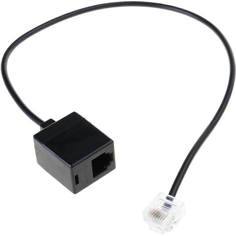 Adaptateur réseau vers téléphone facile à utiliser, câble RJ45 vers RJ11 de 35 cm/13,78 pouces