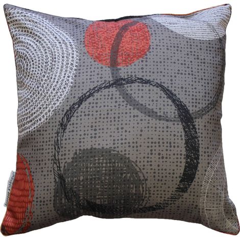 Coussin Passepoil polyester imprime Modele Lascaux 40 x 40 cm
