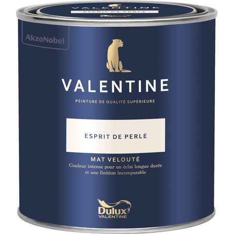 Dulux Valentine Peinture intérieure de haute qualité - Valentine - Couleur intense & pouvoir couvrant élevé - Mat Velouté Esprit de Perle 0,5 L