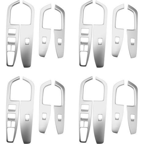 16 baguettes décoratives pour les panneaux de boutons de commande de lève-vitres argentés et les accoudoirs de porte intérieurs, compatibles avec les modèles 2016-2020. (1/4)