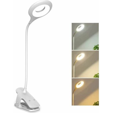 PH500 Weiß 1800MA Dimmen Toning Nachttisch-Clip-Lampe Leselampe Augenschutz Intelligente Schreibtischlampe