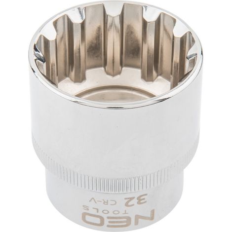 Douille cannelée NEO 1/2"", 32 mm - douille universelle pour vis (1/2)