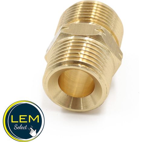 Raccord à visser en laiton double filetage M22 - M3/8