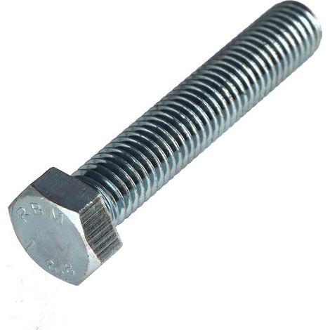 Vis métaux Tête hexagonale TH M12X80 Classe 8.8 Acier zingué - 5 pièces (1/2)