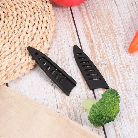 Fundas protectoras de PP para cuchillos de verduras de 8,9 cm (3,5 pulgadas),Paquete de 5,Protección de filos,Protección para cuchillos,Negro (1/4)