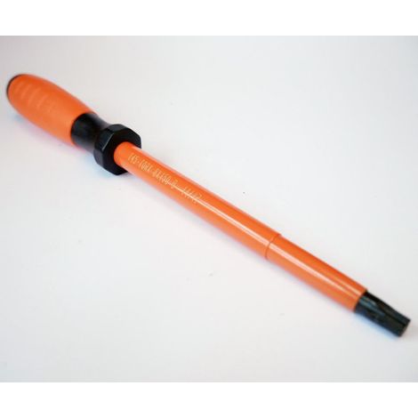 Tournevis Torx T45 8x150mm isolé 1000V lame acier chromé non-decolleté manche bi-matière vis creuses DERANCOURT
