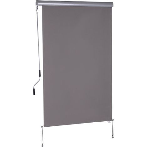 Senkrechtmarkise Balkonmarkise 120 x 200 cm, Vertikalmarkise Windschutz Sichtschutz mit Handkurbel in Grau
On-Site