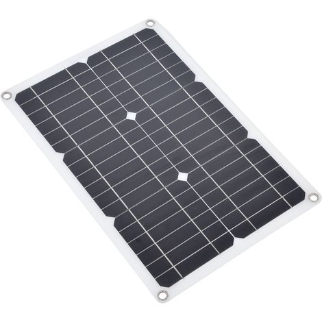 Panneau Solaire Monocristallin 20W Portable avec Double Port USB 30A, Chargeur Solaire Polyvalent pour Extérieur (1/5)
