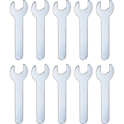10Pcs Petite Clé à Fourche 11x70x1.5mm Métrique en Forme de U Clé Plate Simple à Fourche, Super Fine, Petite, Galvanisée, pour Réparation Automobile, Assemblage de Meubles (1/5)