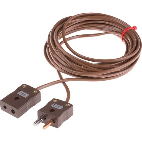 Câble d'extension type T RS PRO, 5m, temp. max. +220°C, gaine PVC ( Prix pour 1 )