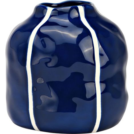 Vase en Céramique Bleu 12 x 12 cm