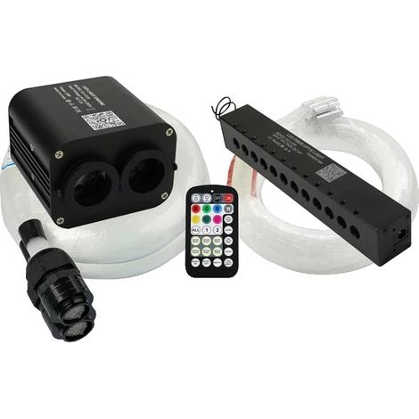 Luci a fibra ottica, controllo intelligente, effetto scintillante, spina accendisigari per auto, 2 pezzi misti 4M 335 (1/2)