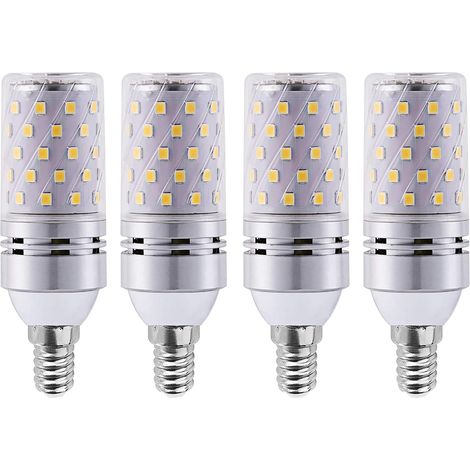 Ampoules LED maïs culot E14 – Lot de 4 – 12W (équivalent 120W) – Blanc neutre 4000K – Non dimmables (1/5)