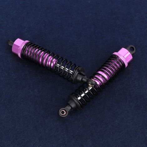 2 pièces Amortisseurs Suspension Métalliques 1/10 pour Voiture RC HSP, Accessoires Violet 85mm (1/5)