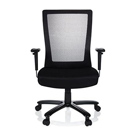 Chaise de bureau / chaise pivotante XXL EXTENDER tissu maille / tissu noir hjh OFFICE