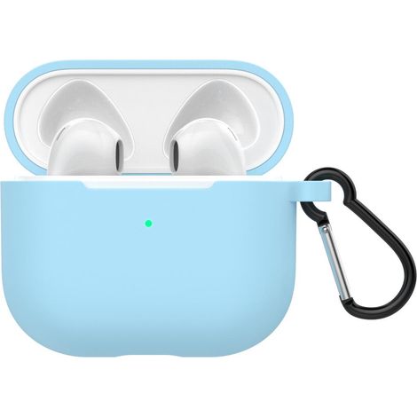 Silikonhülle kompatibel mit AirPods 3 (2021), stoßfeste Schutzhülle mit Karabinerhaken für kabellose Ohrhörer (1/5)
