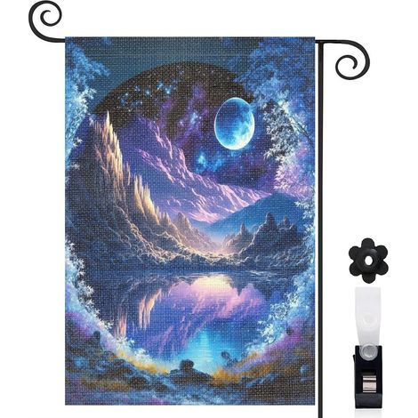 Drapeau de jardin vertical décoration saisonnière toile résistante double face 30 x 45 cm pour jardin maison (1/5)