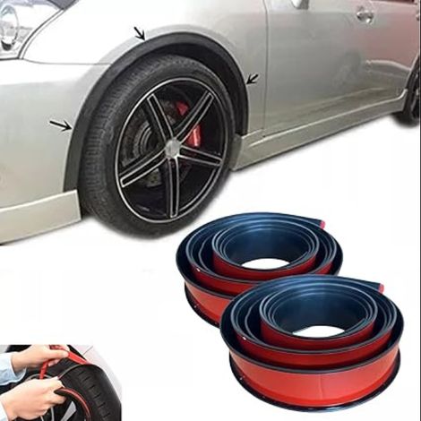 1,5 m4,5 cm Garde-Boue Universels Prolongation de Garde-Boue de Roue de Voiture en Forme de Flares Bande de Finition de Sourcils de Pneu de Voiture Protecteur de Voiture Décoration (1/5)
