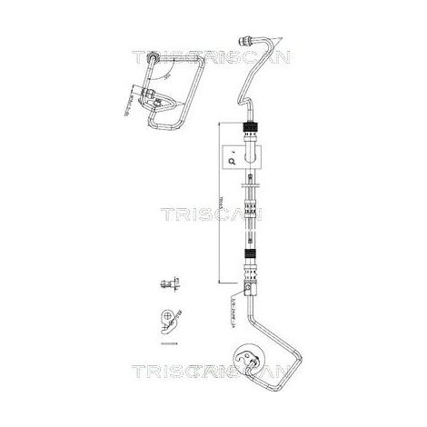 Tuyau hydraulique, direction TRISCAN 8516 16026 FORD 1308634 1440904 1465854