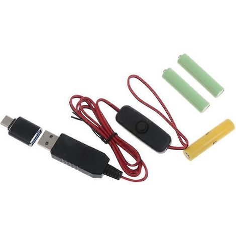 Câble d'alimentation factice AAA avec interrupteur pour radios jouets Razor 4,5 V et lumière LED (1/5)